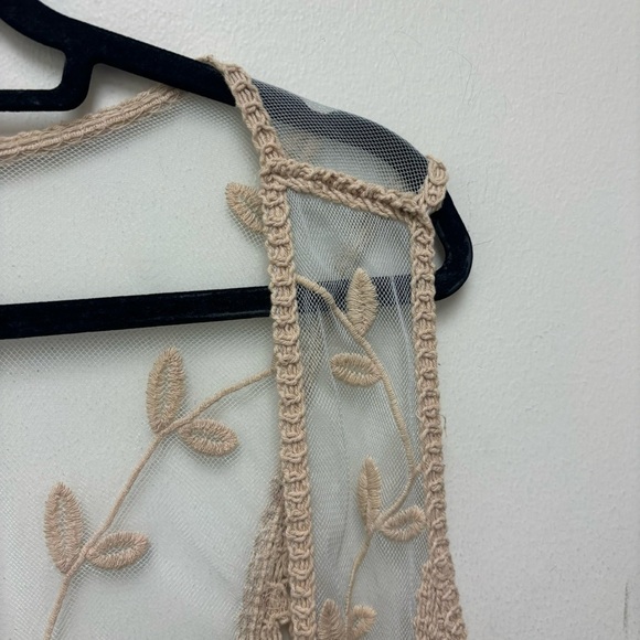 XCVI Sheer Embroidered Vest - Picture 3 of 10